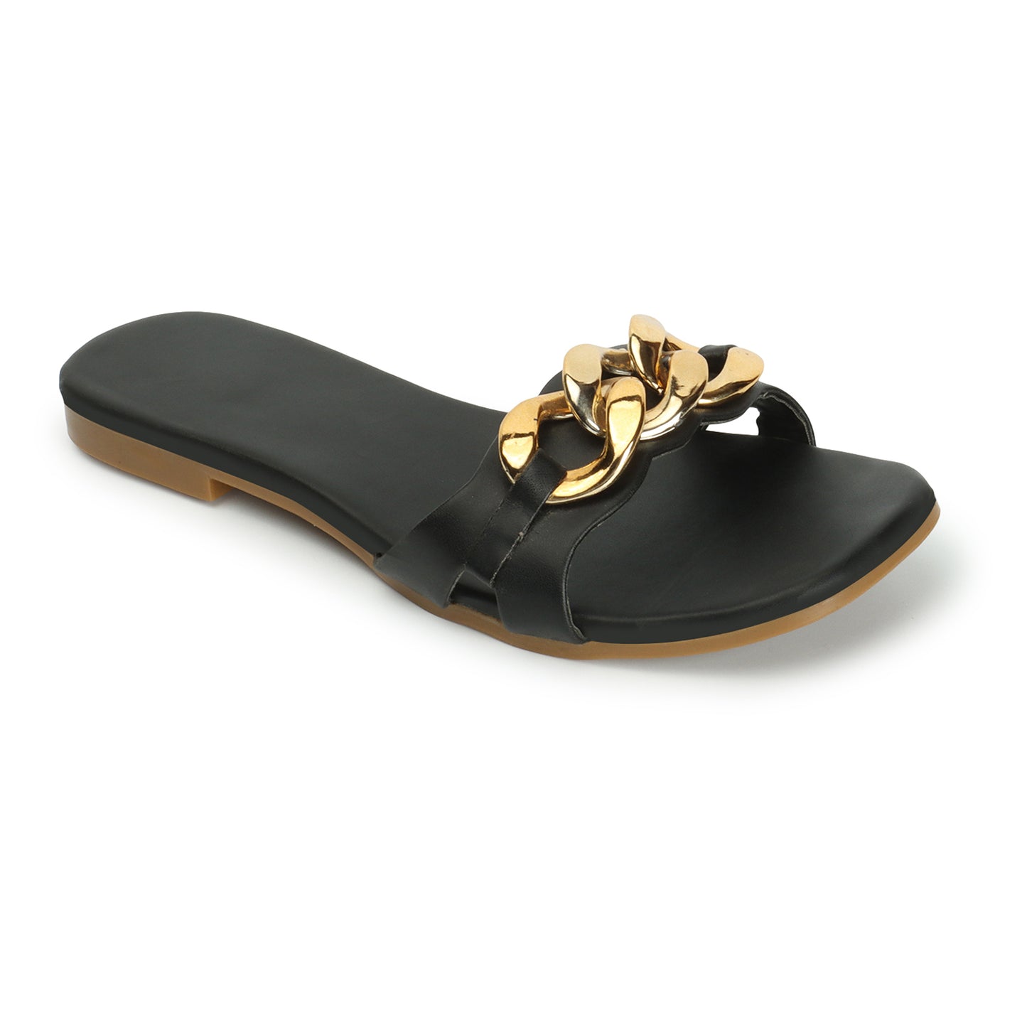 Buckle charm elevates stylish flats