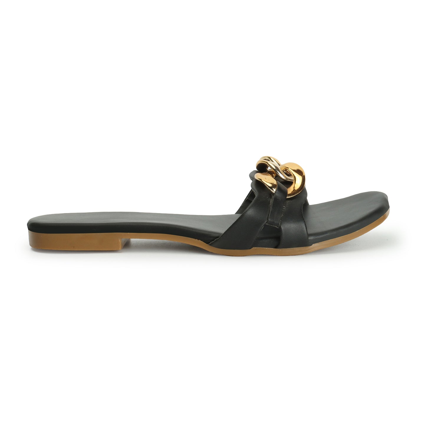 Buckle charm elevates stylish flats