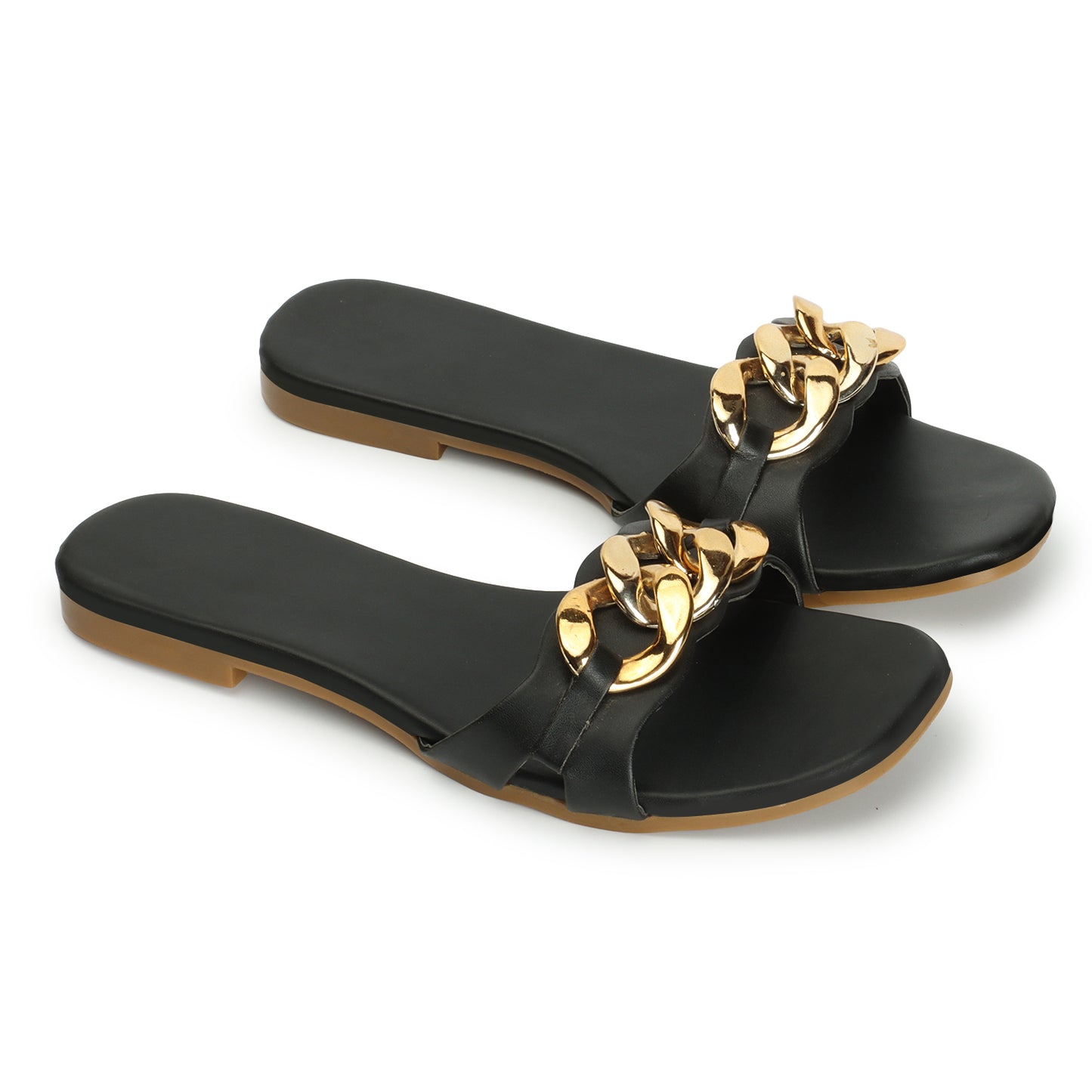 Buckle charm elevates stylish flats