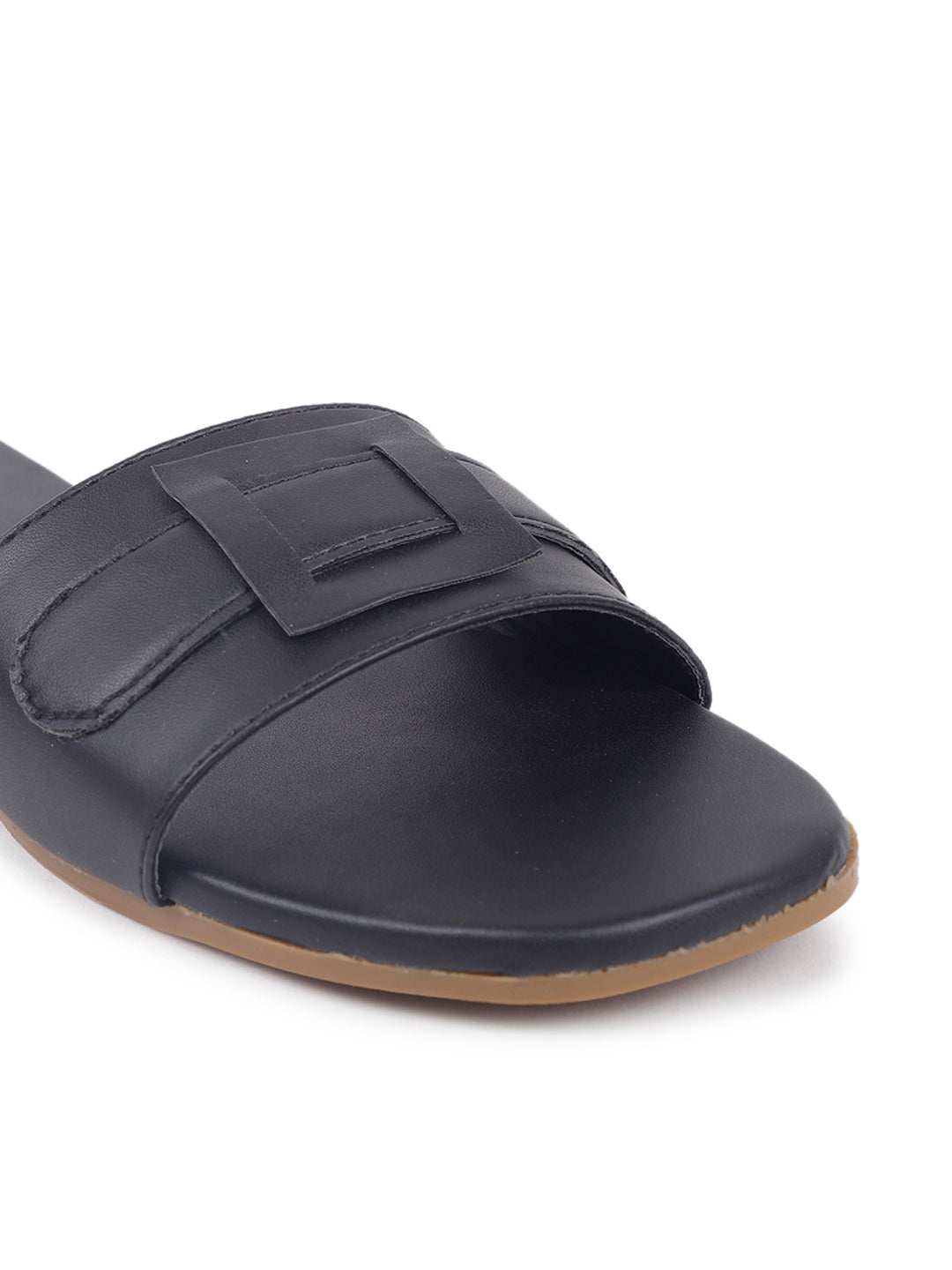 Leather Buckle Design Flats